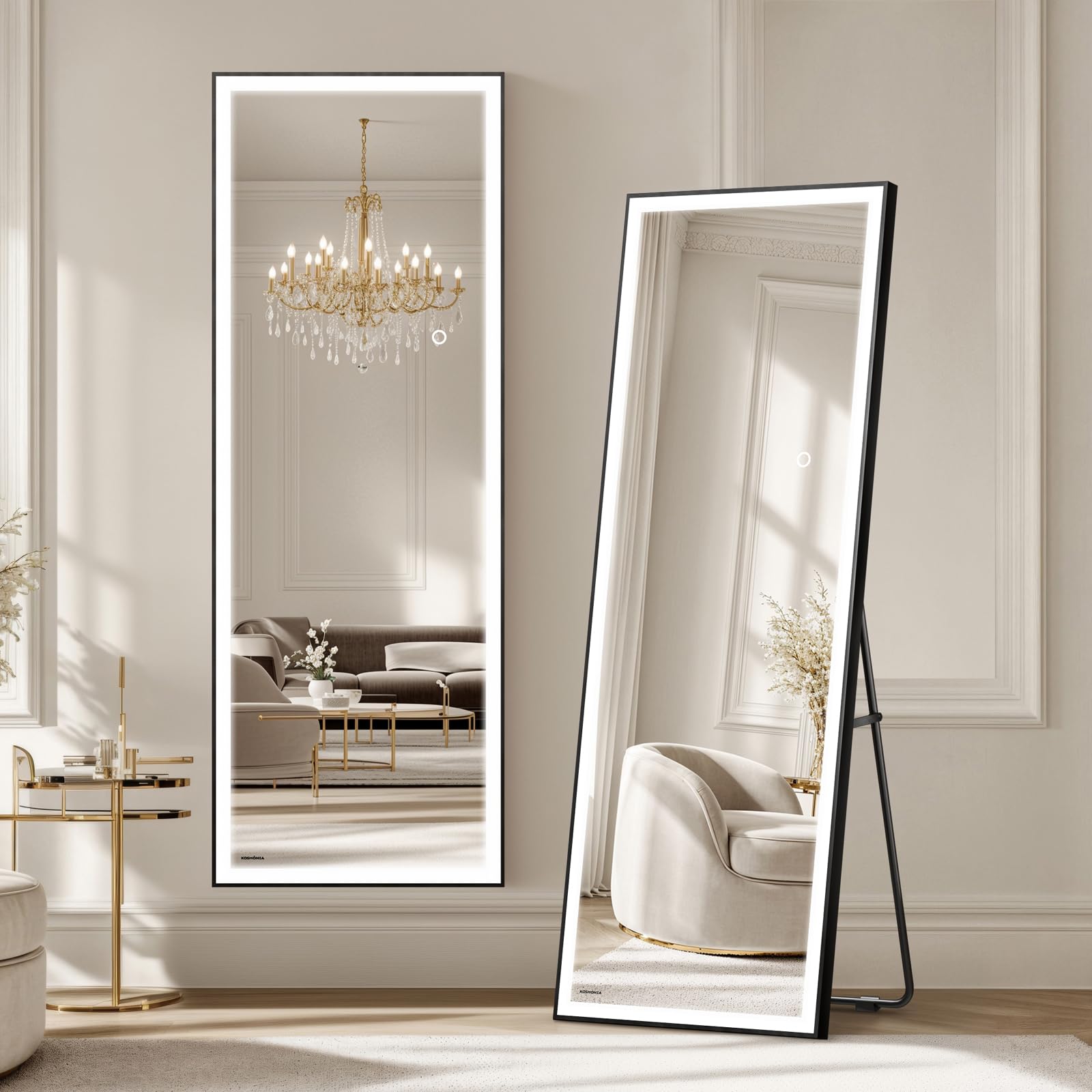 Amazon.com: Kosmonia 56×18 LED Full Length Mirror with Lights